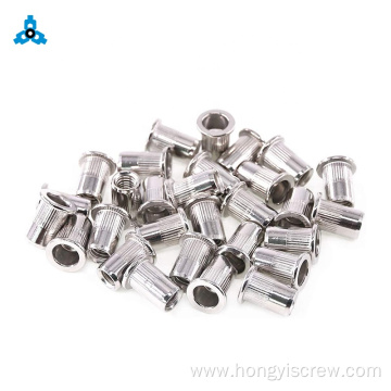 Knurled Open End Rivet Nut Knurled Stainless Steel